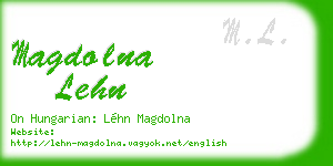 magdolna lehn business card